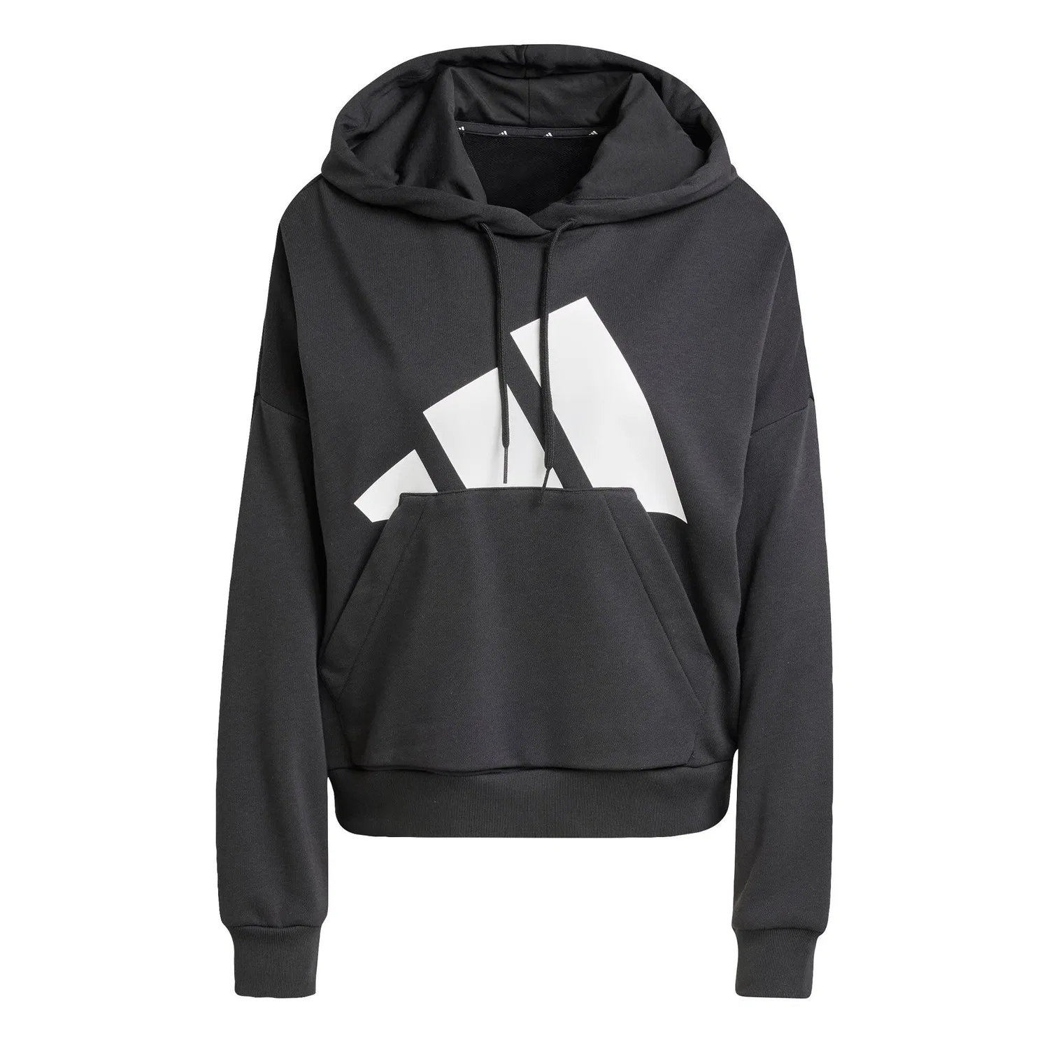 Мужское худи свободного кроя Essentials Big Logo French Terry Loose Hoodie Adidas, Schwarz Weiss — фото 2