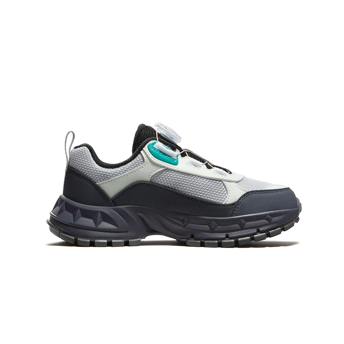 Детские кроссовки для мальчиков с шнуровкой FILA KIDS, Moon Rock Grey/Shadow Blue — фото 3
