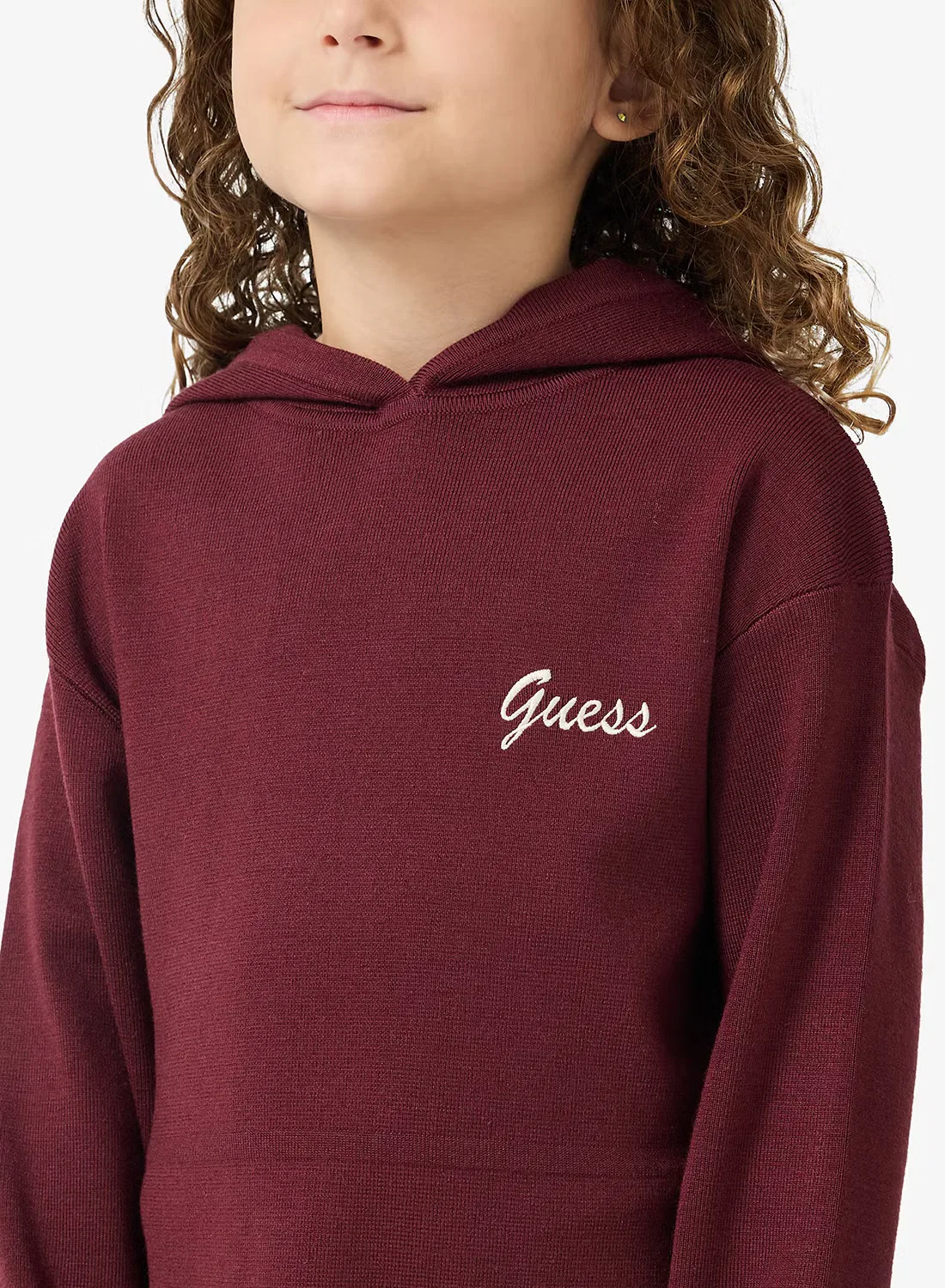 Платье-худи миди Guess, бордовый — фото 3