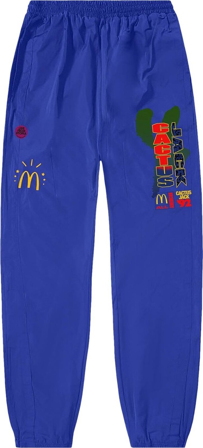 

Брюки Cactus Jack by Travis Scott x McDonald's All American '92 Nylon Pants II 'Blue', синий
