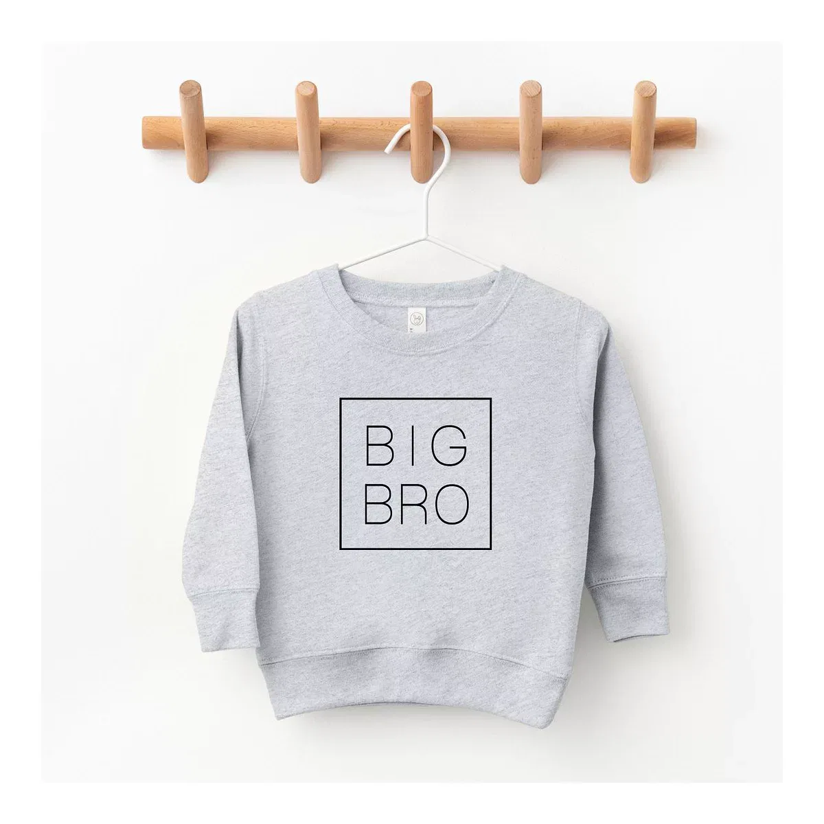 Детский свитшот для мальчиков с принтом Big Bro Square The Juniper Shop, Heather Grey