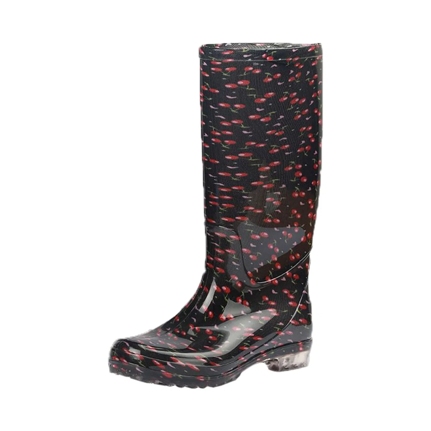 Детские водонепроницаемые сапоги, Black Burgundy Floral
