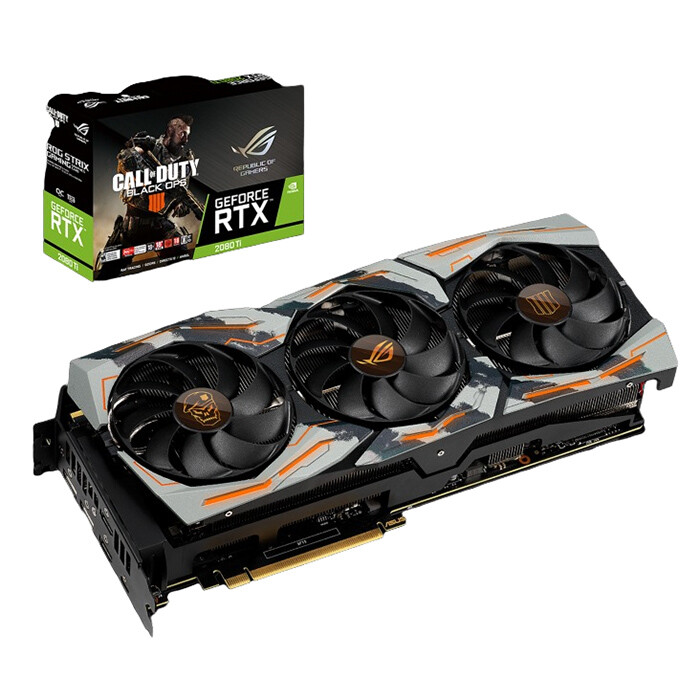 

Видеокарта Asus ROG Strix GeForce RTX 2080 Ti OC (Call of Duty Black Ops 4 Edition), 11GB, GDDR6