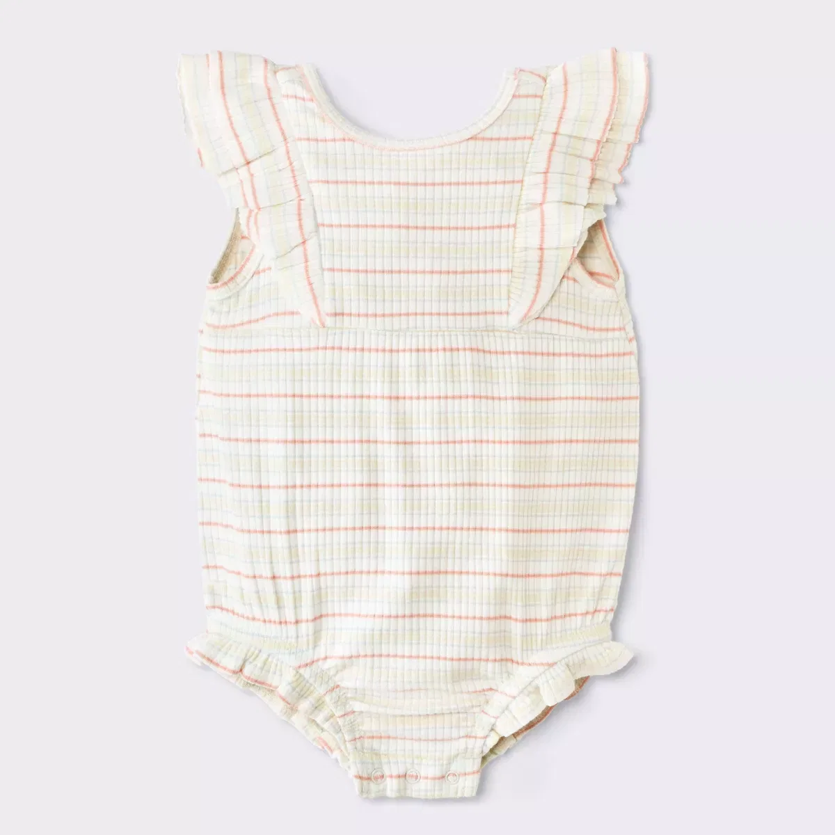 Детское боди-комбинезон с принтом Ruffle Tank Romper NEWBORN, Cream