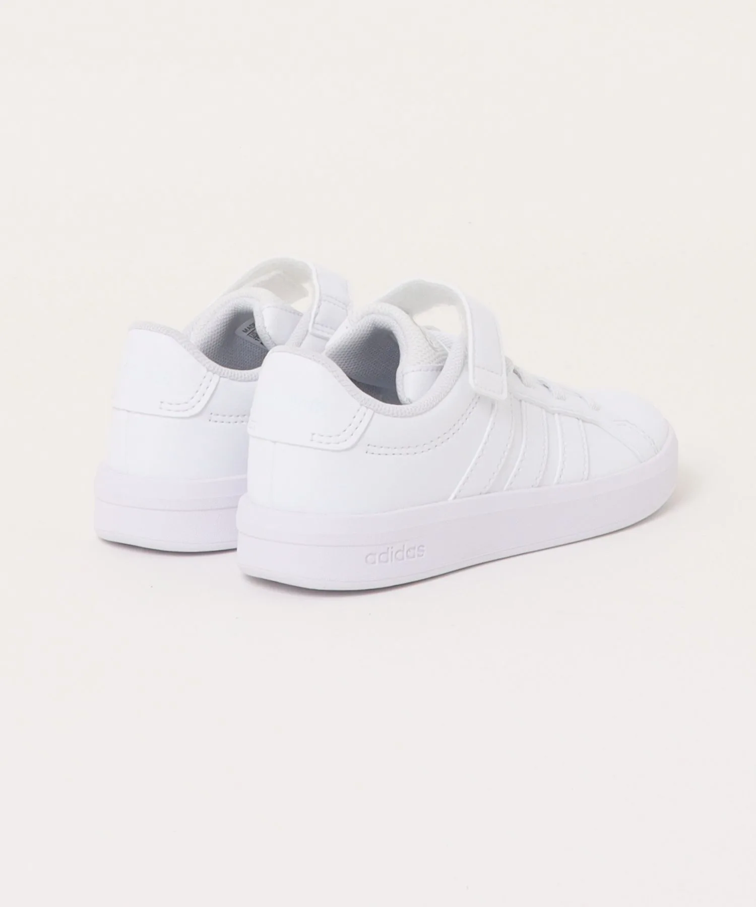 Кроссовки из синтетической кожи Grand Court 3.0 ELC adidas бело-черные — фото 2