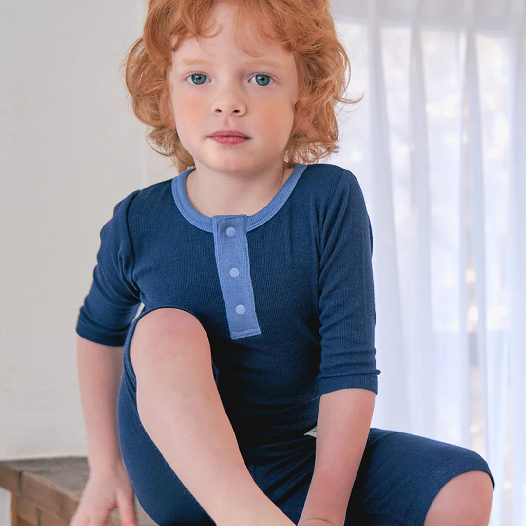 Детский комплект Double Navy из топа и брюк 3/4 от Hoatatau