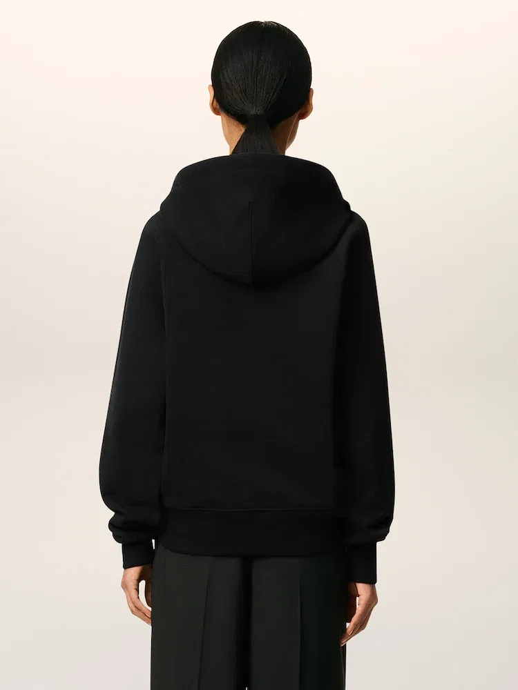 Толстовка на молнии Embossed Adc Zipped Hoodie AMI PARIS, Black — фото 4