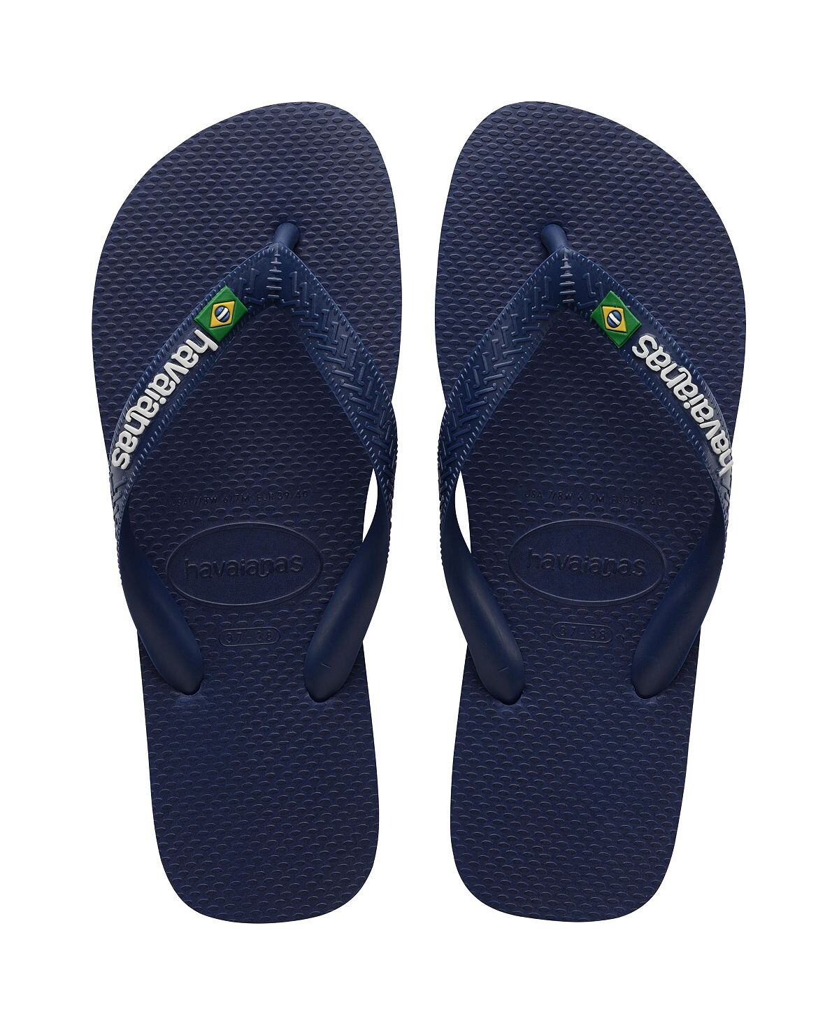 Мужские шлепанцы с логотипом brazil logo Havaianas, темно-синий — фото 2