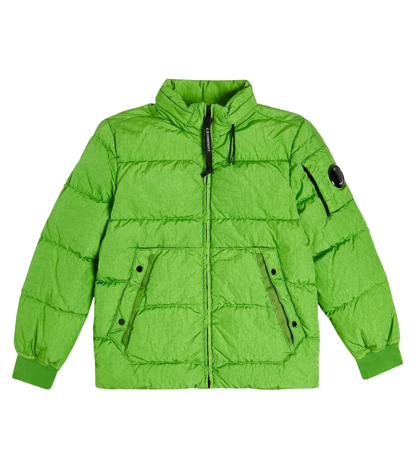 Утепленная куртка с пуховым наполнителем Lens C.P. Company Kids, зеленый
