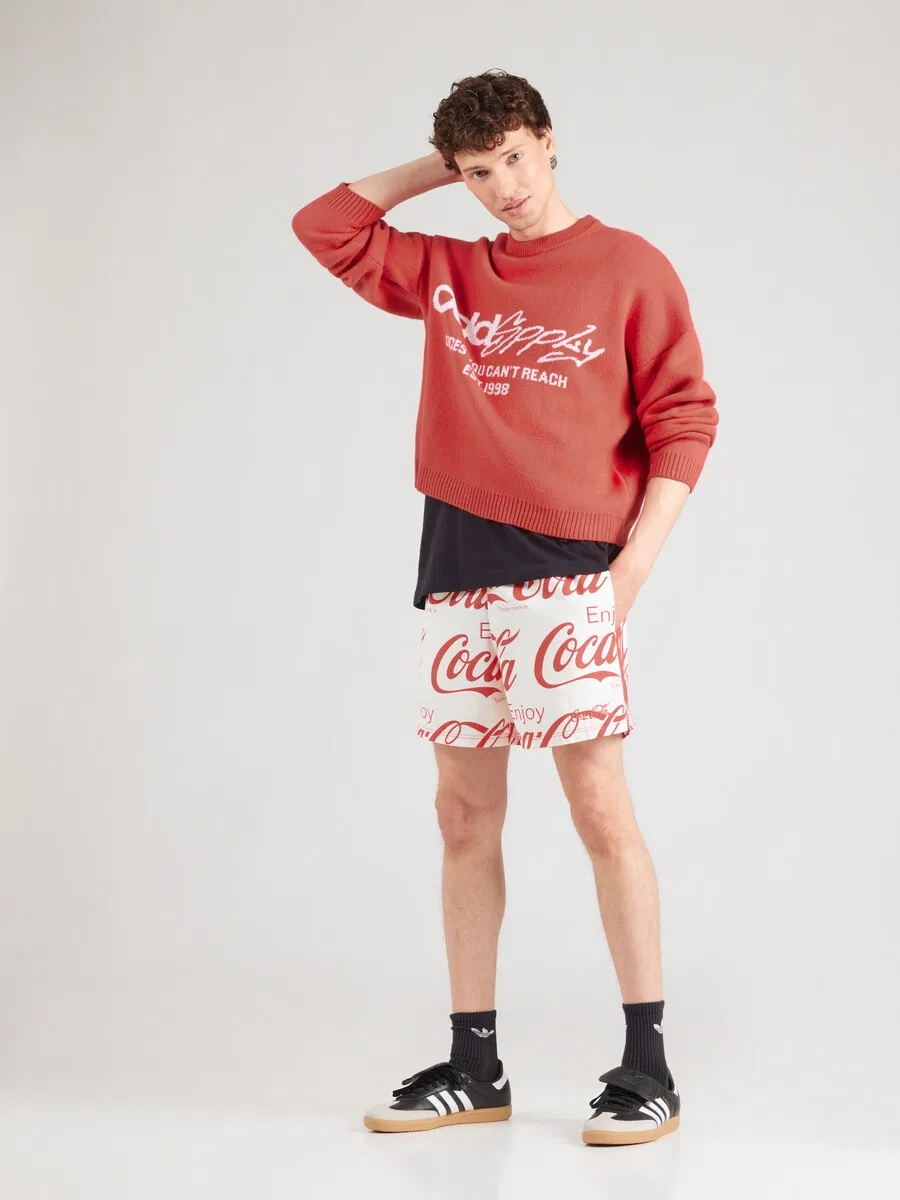 Шорты ADIDAS ORIGINALS свободного кроя 'Coca-Cola Classic' белого цвета — фото 3