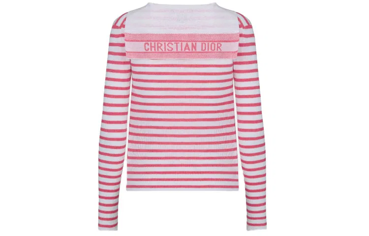 Свитер кашемировый женский мультиколор, DIOR, Pink White Multicolor — фото 3