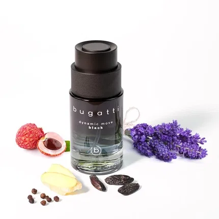 Парфюмерная вода восточная древесная Bugatti Dynamic Move Black Men's Perfume, 100 мл, Black