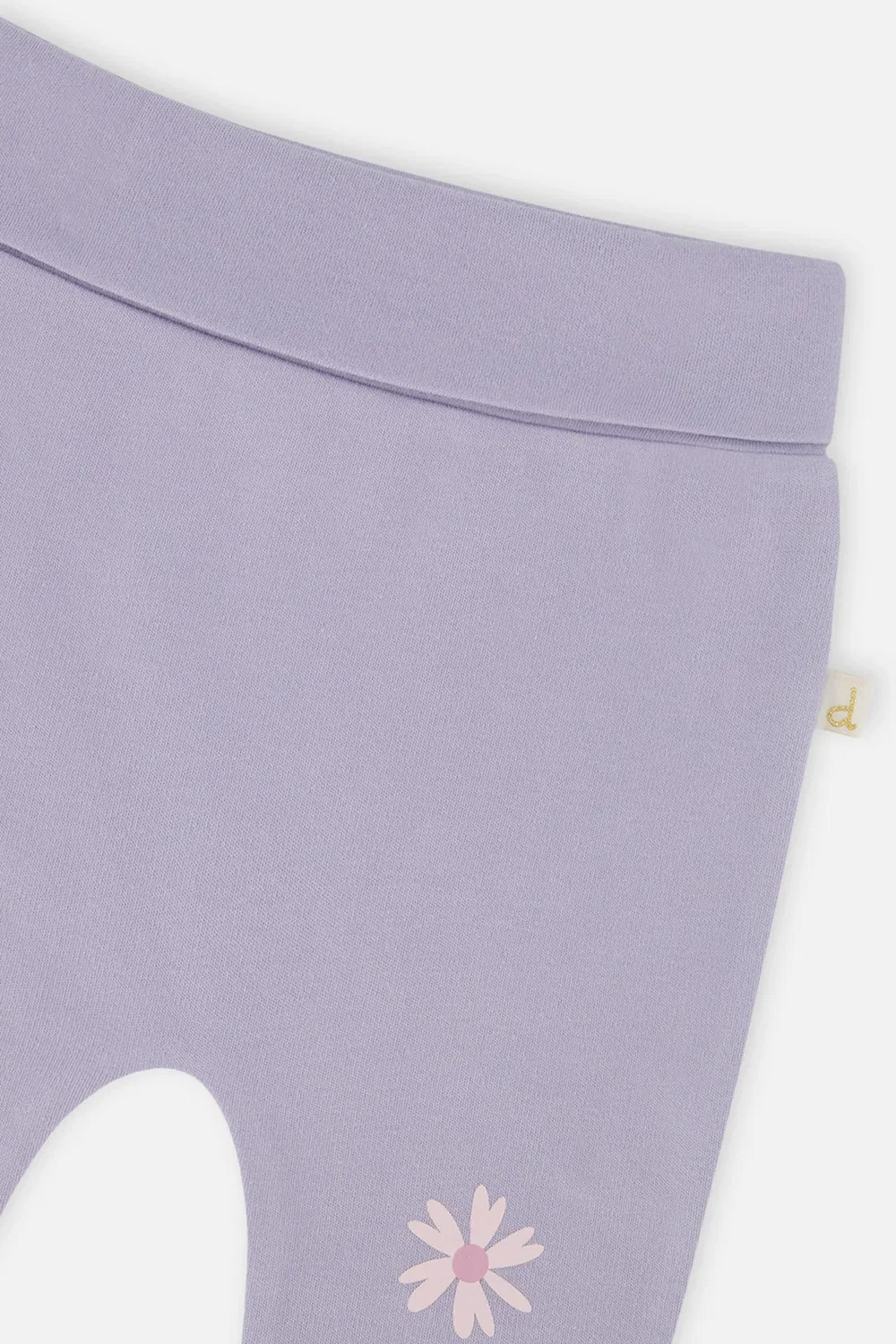 Детские брюки с цветочным декором Organic Cotton Evolutive Deux par Deux, Violet — фото 4