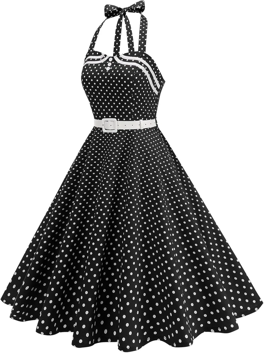 Женское платье-ретро с принтом, Vintage Rockabilly, чёрный — фото 2