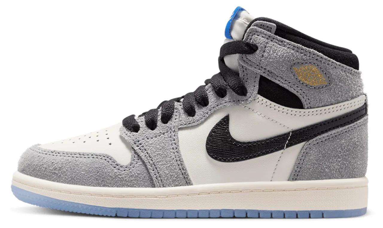 Кроссовки для мальчиков Retro 1 High OG Jordan, цвет Black/Cool Grey/Sail — фото 2