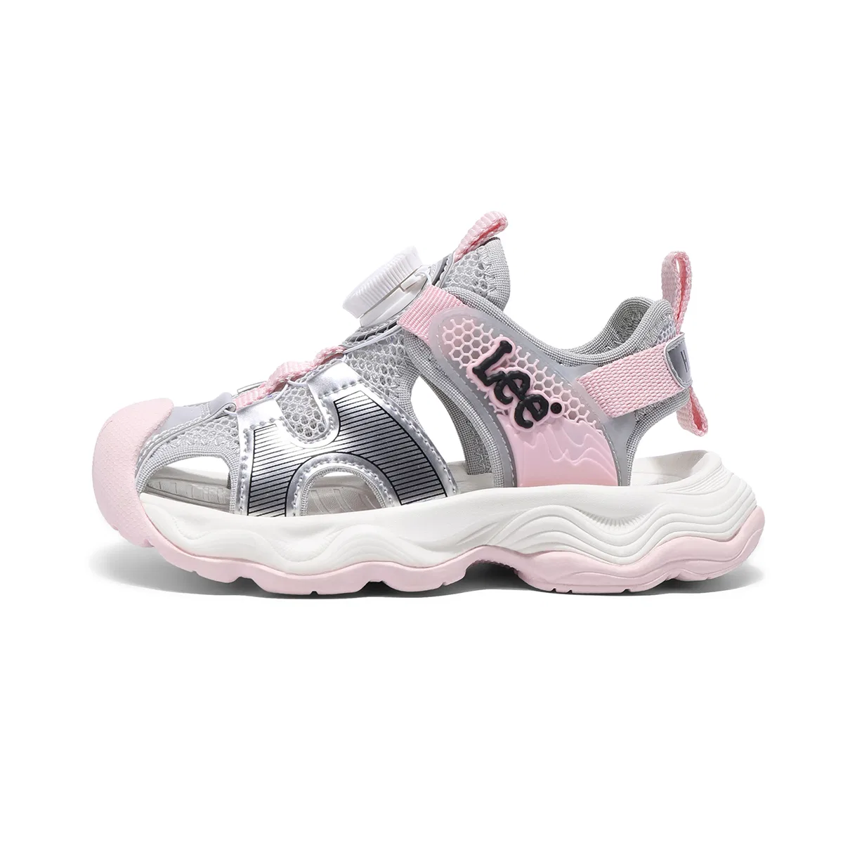 Детские сандалии для девочек с ремешками Lee, Silver Pink