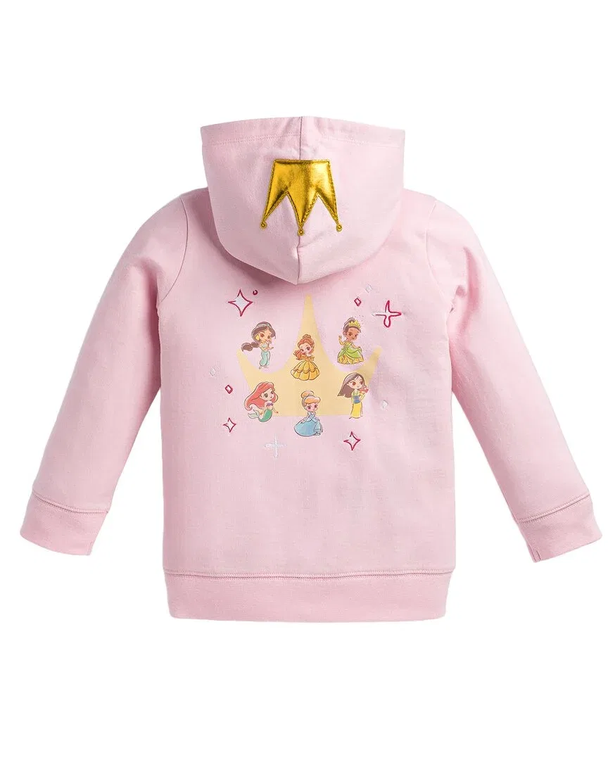 Детское худи с принтом и капюшоном Printed Hoodie MONICA + ANDY, розовый — фото 2