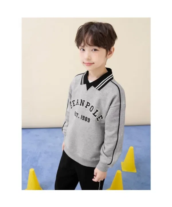 Сет свитшот и брюки с кантом, Beanpole Kids, серый — фото 2