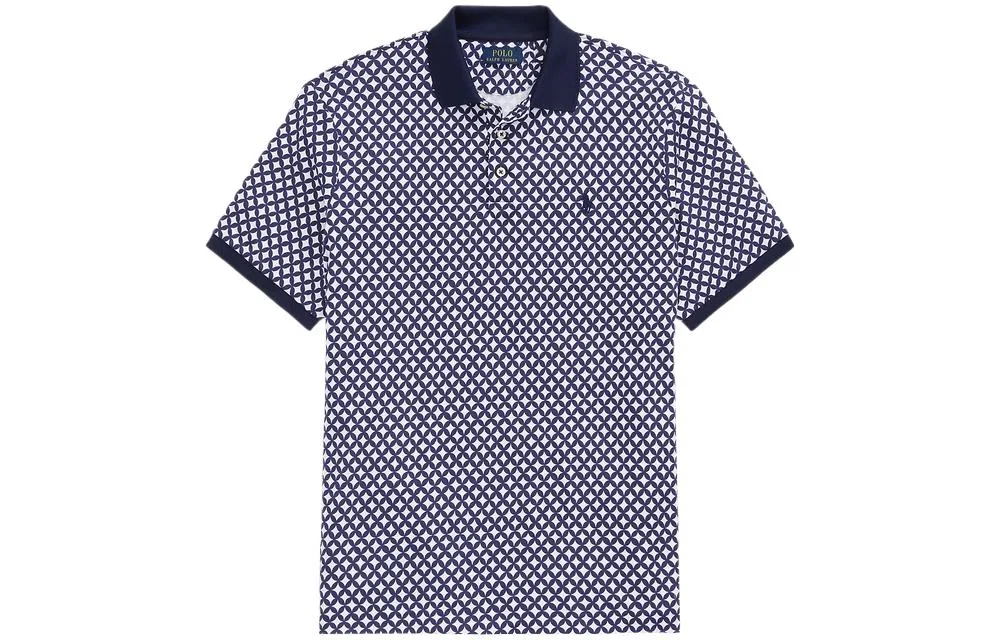 Мужское поло Polo Ralph Lauren Custom Slim Fit, Blue White Multicolor