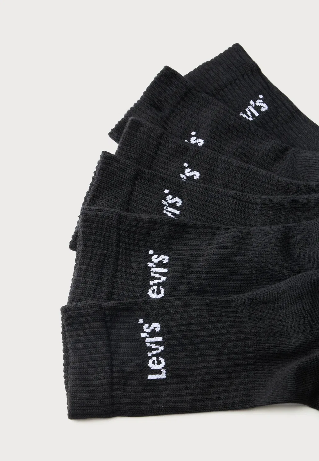 Носки Uni стандартного кроя с оранжевой этикеткой, унисекс, 6 пар - Levi'S, Black — фото 2