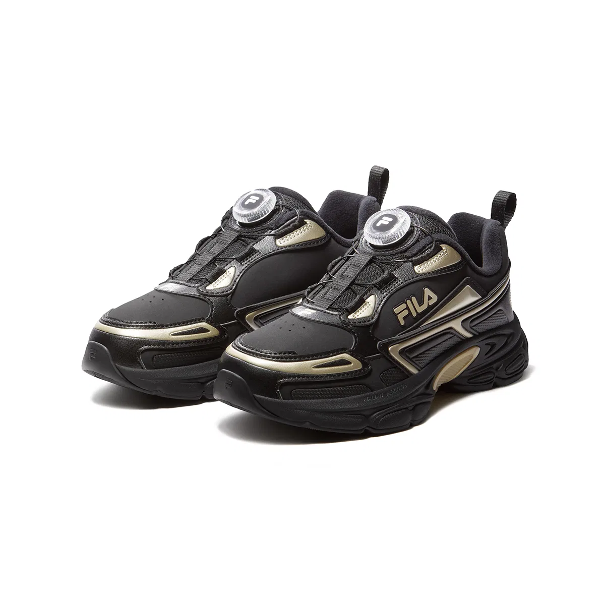 Детские кроссовки для бега спортивные с синтетическим верхом FILA KIDS, Black — фото 4