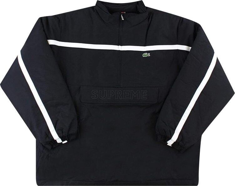 

Пуловер Supreme x Lacoste Puffy Half Zip Pullover 'Black', черный