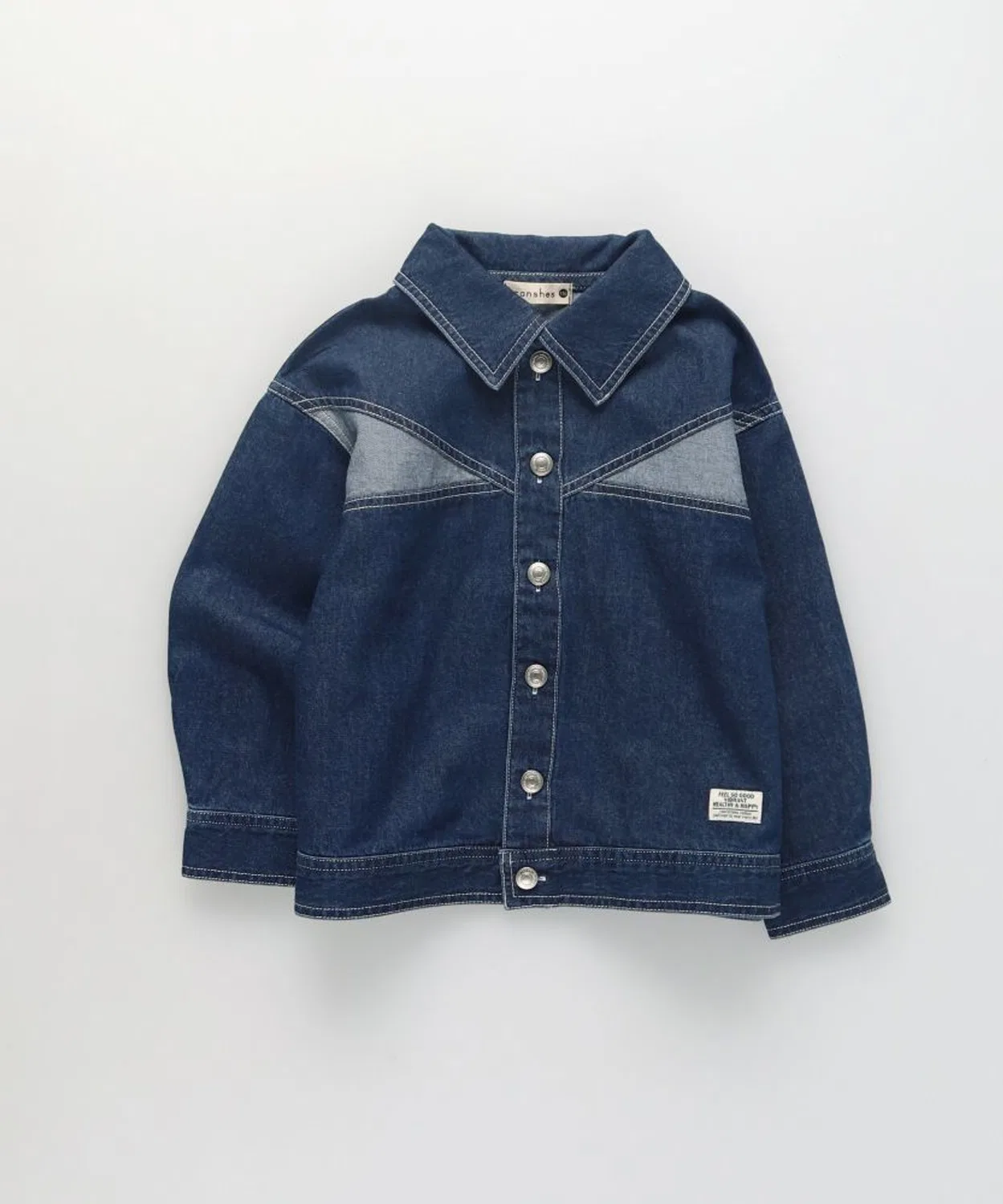 Детская джинсовая куртка с контрастной отделкой branshes, Navy — фото 2