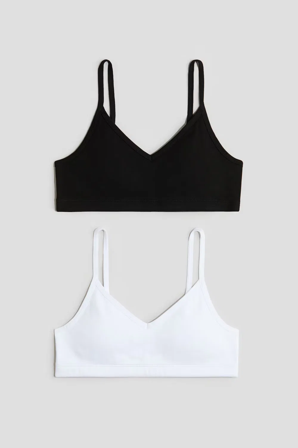 Комплект из 2 укороченных топов с подкладкой H&M, Schwarz/Weiß