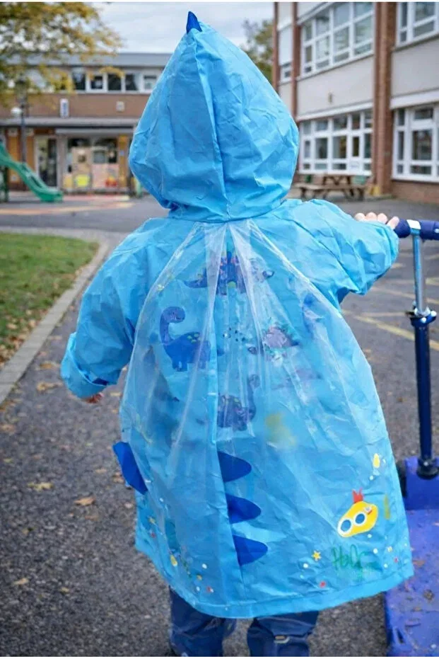 Детское пальто для мальчиков с принтом Shark Patterned Katia&Bony, Blue — фото 2