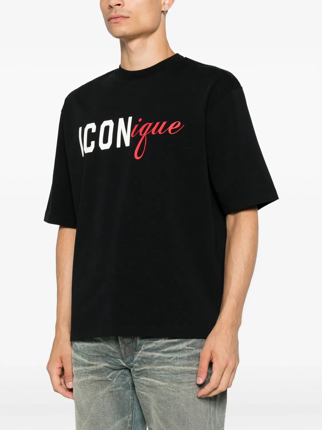 Футболка Iconique черная DSQUARED2, черный — фото 2