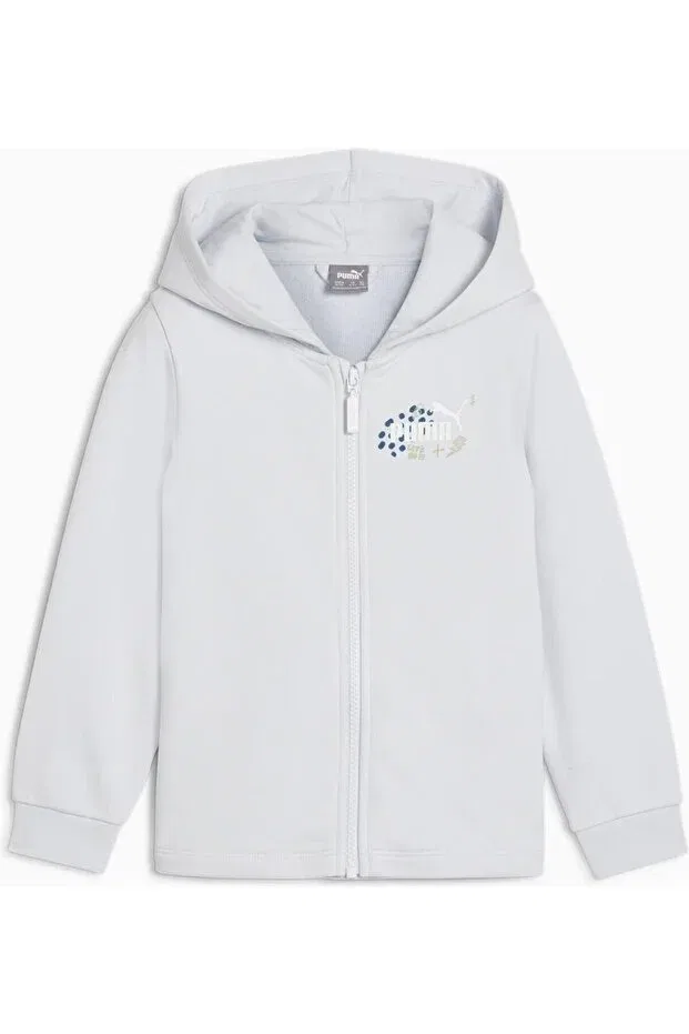 Детское худи для девочек с капюшоном Puma, Silver Mist