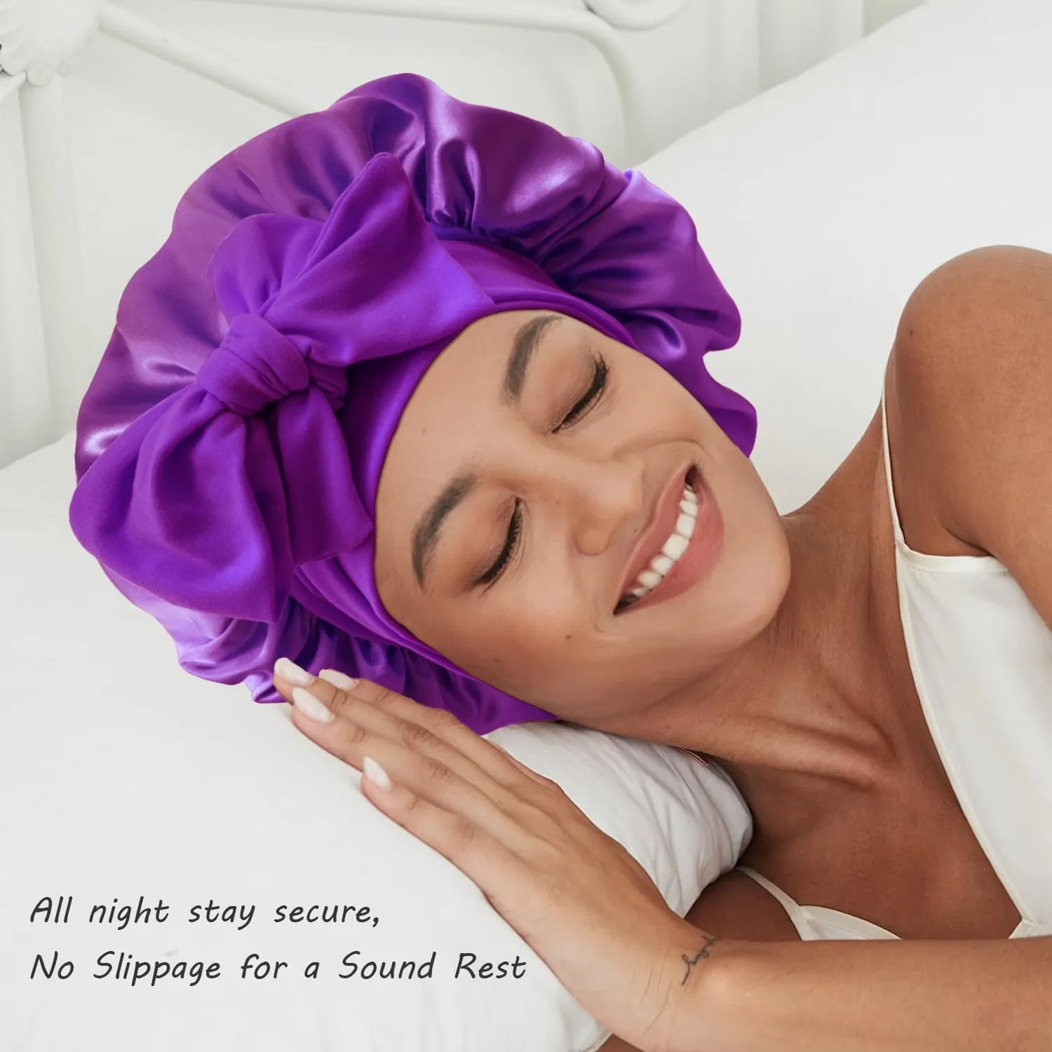 Шапочка для душа Satin Silk Bonnet, AUHKARUS, Purple — фото 2