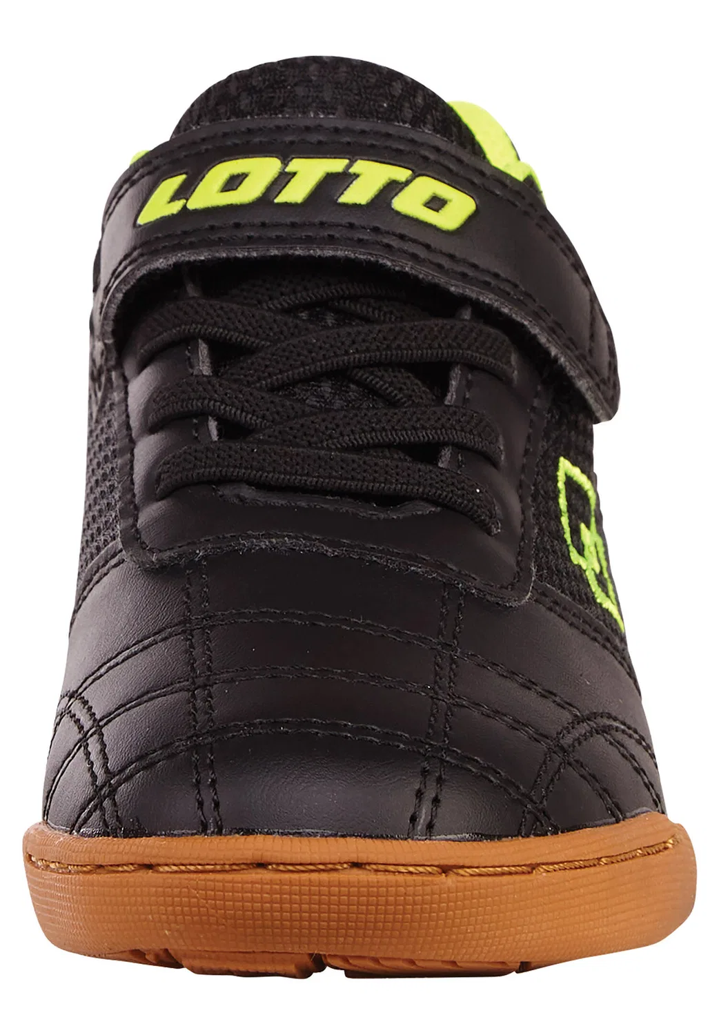 Детские кроссовки с липучкой WHIZZER K Lotto, Schwarz / Anisgrun / Braun — фото 2