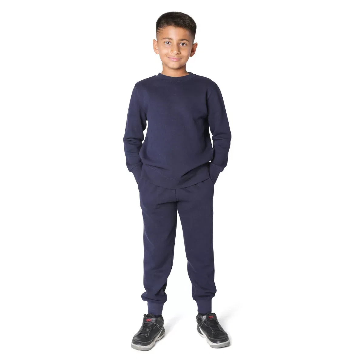 Детские спортивные штаны из флиса с карманами Everyday Kids, Navy — фото 2