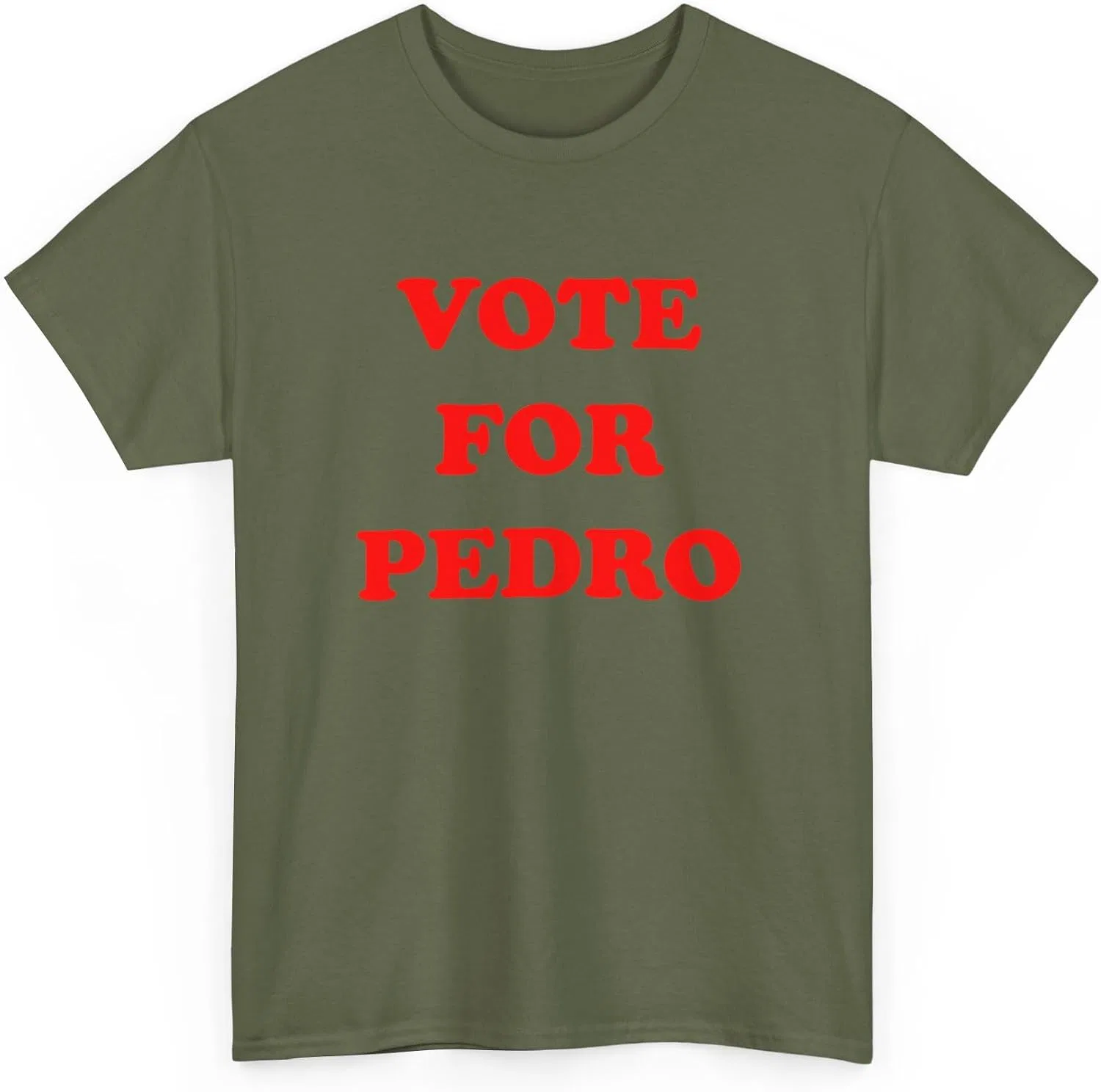 Женская футболка с принтом Vote for Pedro, хаки
