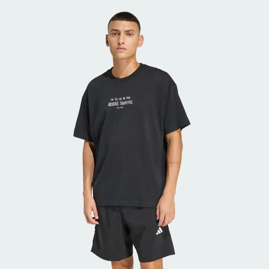 Футболка с принтом Performance Training Graphic adidas, Черный