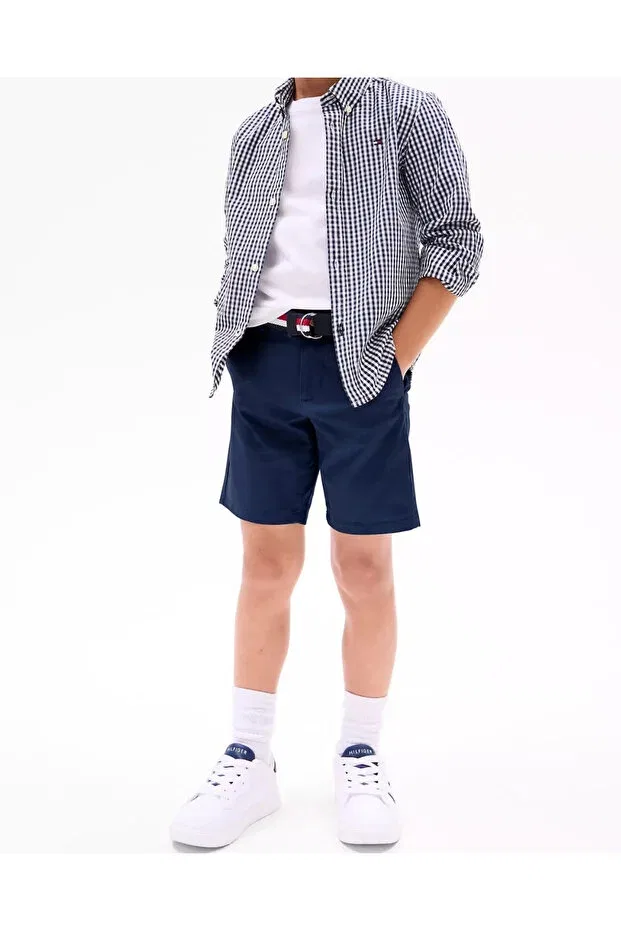Детские шорты для мальчиков из габардина Rois, Navy Blue — фото 2