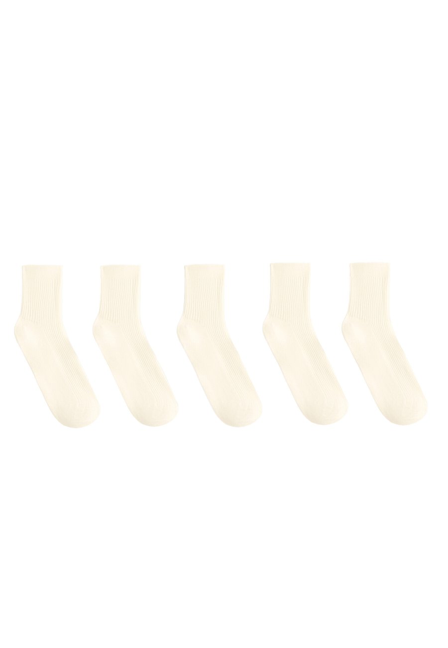 

Носки OYSHO 5 PAIRS OF COTTON BLEND QUARTER, Beige