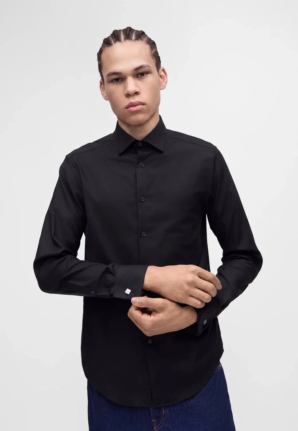 Повод - рубашка Calvin Klein, Black — фото 4