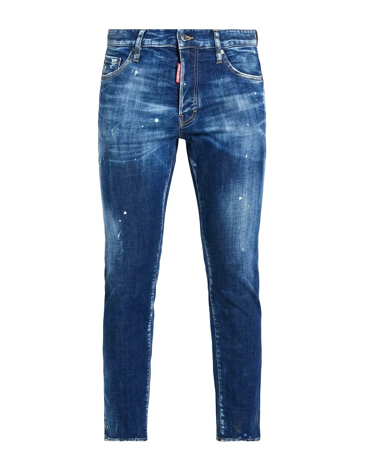 Мужские джинсы tapered с потертостями Dsquared2, синий