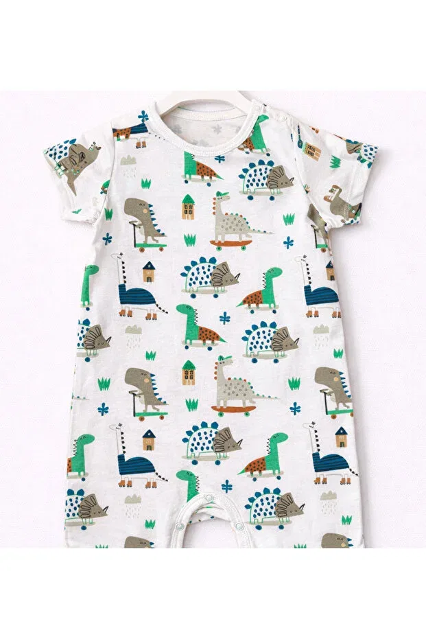 Детский комбинезон для мальчиков с принтом Basics For My Baby, Beige — фото 2
