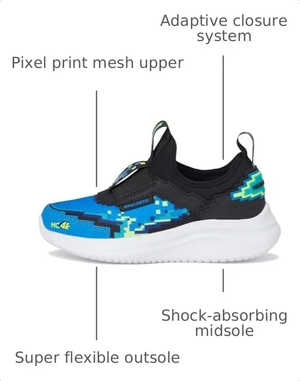 Детские кроссовки для мальчиков Ultra Flex 3.0 4K Pointz PS Skechers, Black/Blue/Lime — фото 3