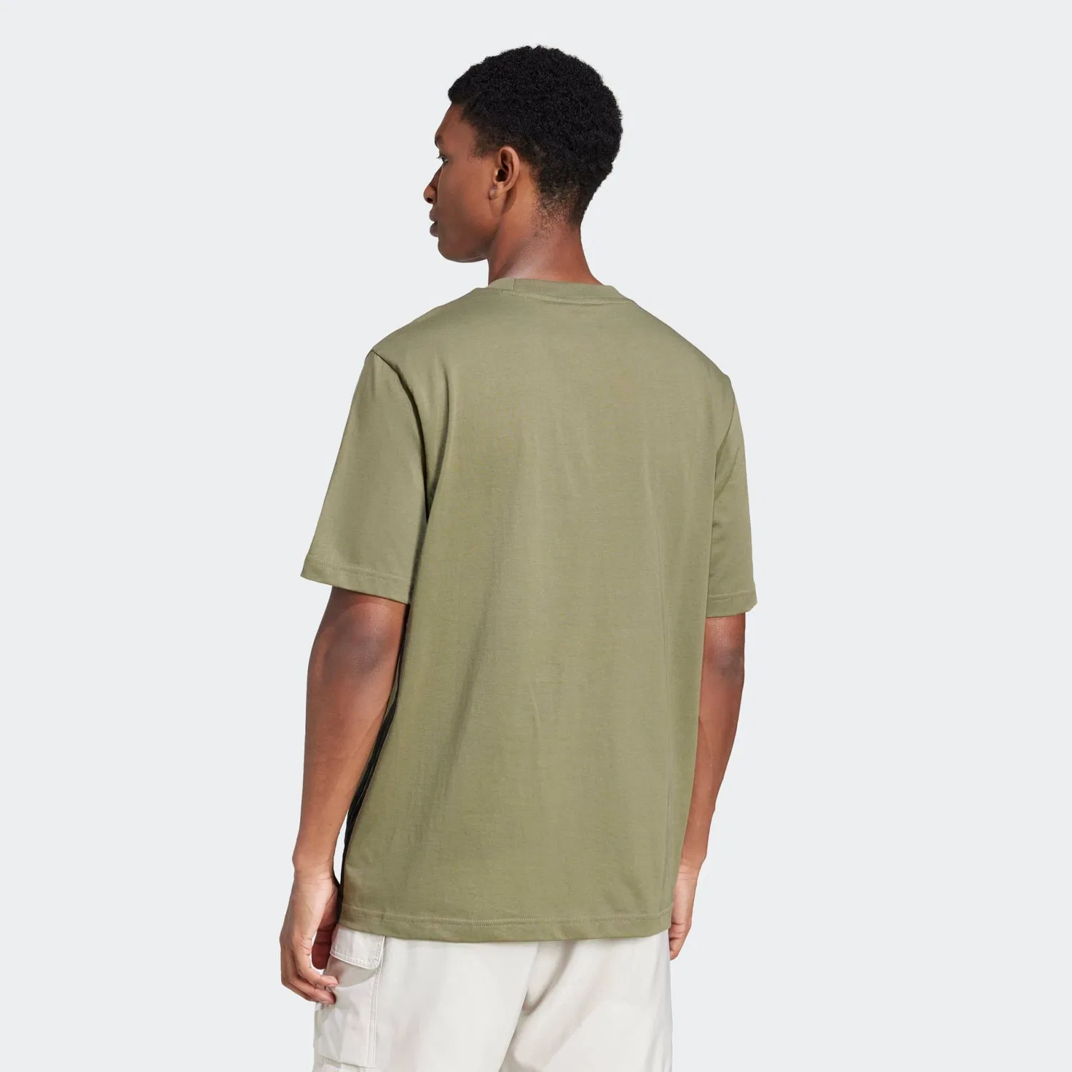 Мужская хлопковая футболка Adidas, Hellkhaki — фото 2