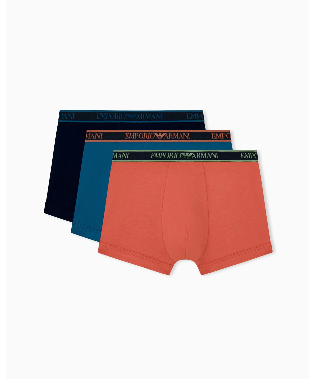 Мужские боксеры Regular Fit с принтом, комплект из 3 шт. EMPORIO ARMANI, Multi