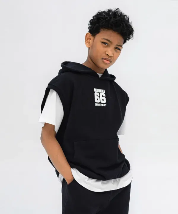Худи с принтом, Logo Sweat Hood Little Dept, черный