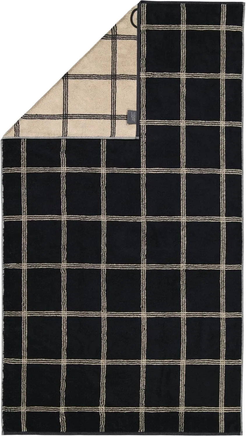 Полотенце для рук Luxury Home Two-Tone Graphic 604 Black, 80x150 см, Cawö — фото 3