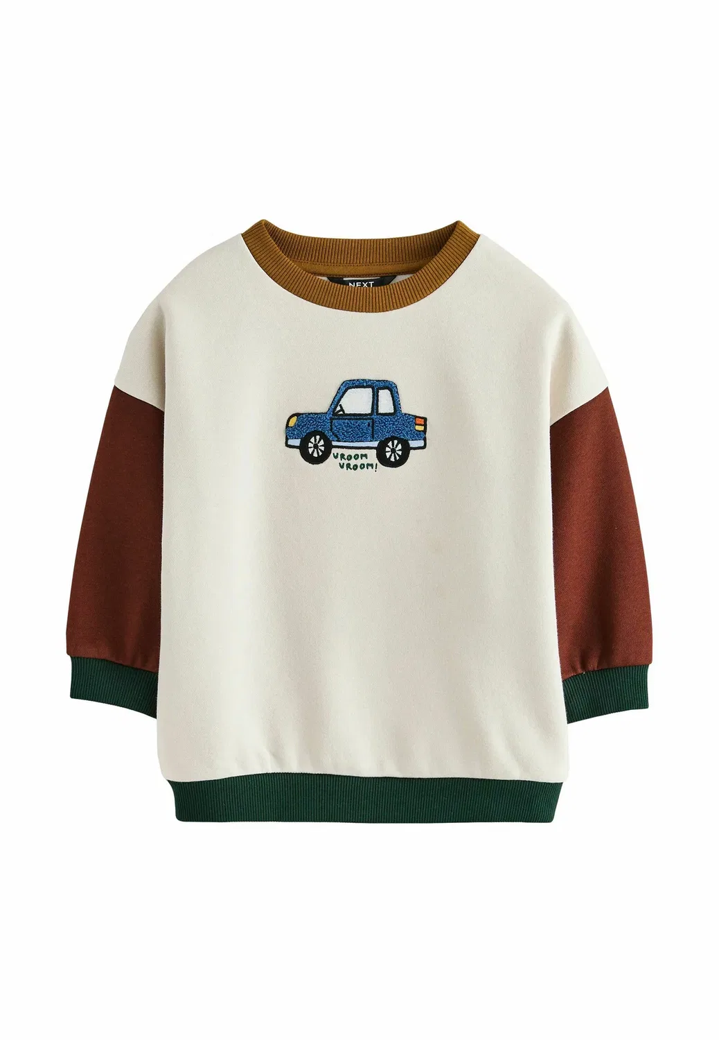 Толстовка унисекс с круглым вырезом и принтом, стандартного кроя Next, Colourblock Car