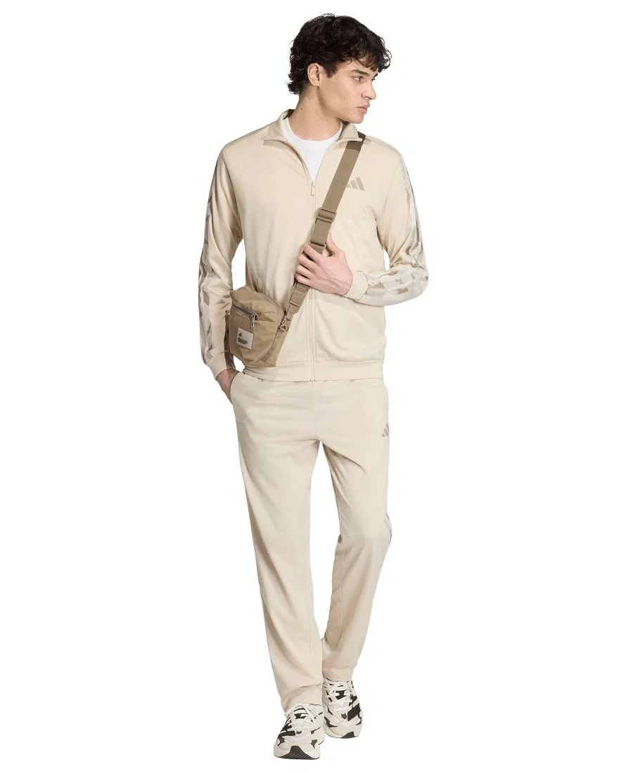 Ветровка-олимпийка с камуфляжным принтом, модель Camouflage 3-Stripes adidas, Beige Khaki — фото 2