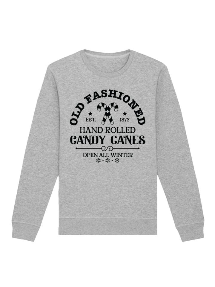

Толстовка F4NT4STIC Sweatshirt Weihnachten Cany Canes Retro Sign, пятнистый серый