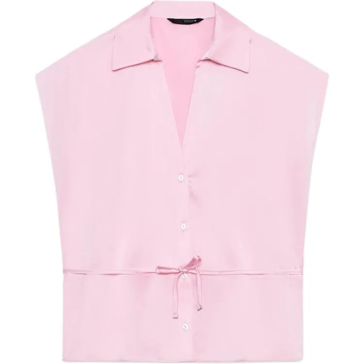 Женская рубашка с отложным воротником Pink ZARA, Pink
